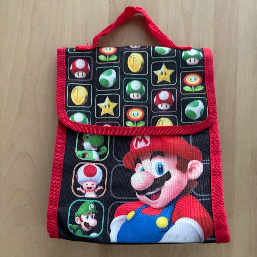 SUPER MARIO Kids Sneakers. Size 13. Good Condition. Comes With Matching Lunchbag - Picture 9 of 11